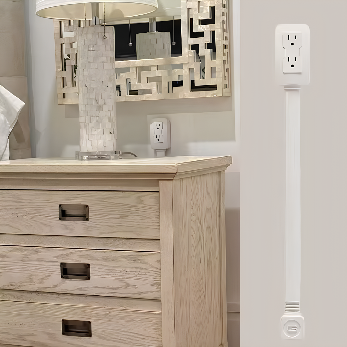 Retractable Power Socket Electrical Outlet Extender Stick