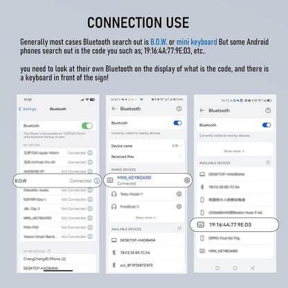Folding Bluetooth keyboard for mobile phone and computer