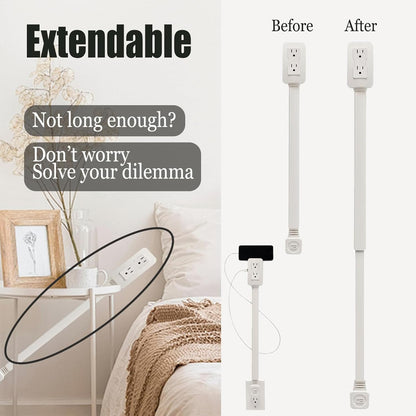 Retractable Power Socket Electrical Outlet Extender Stick
