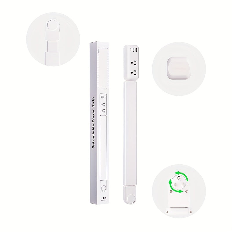 Retractable Power Socket Electrical Outlet Extender Stick