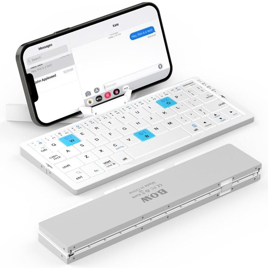 Folding Bluetooth keyboard for mobile phone and computer