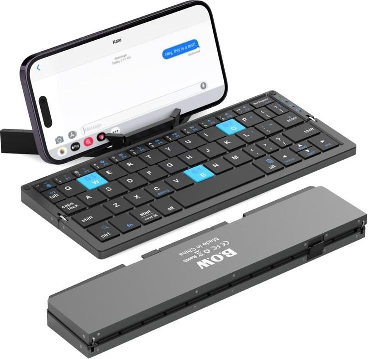 Folding Bluetooth keyboard for mobile phone and computer
