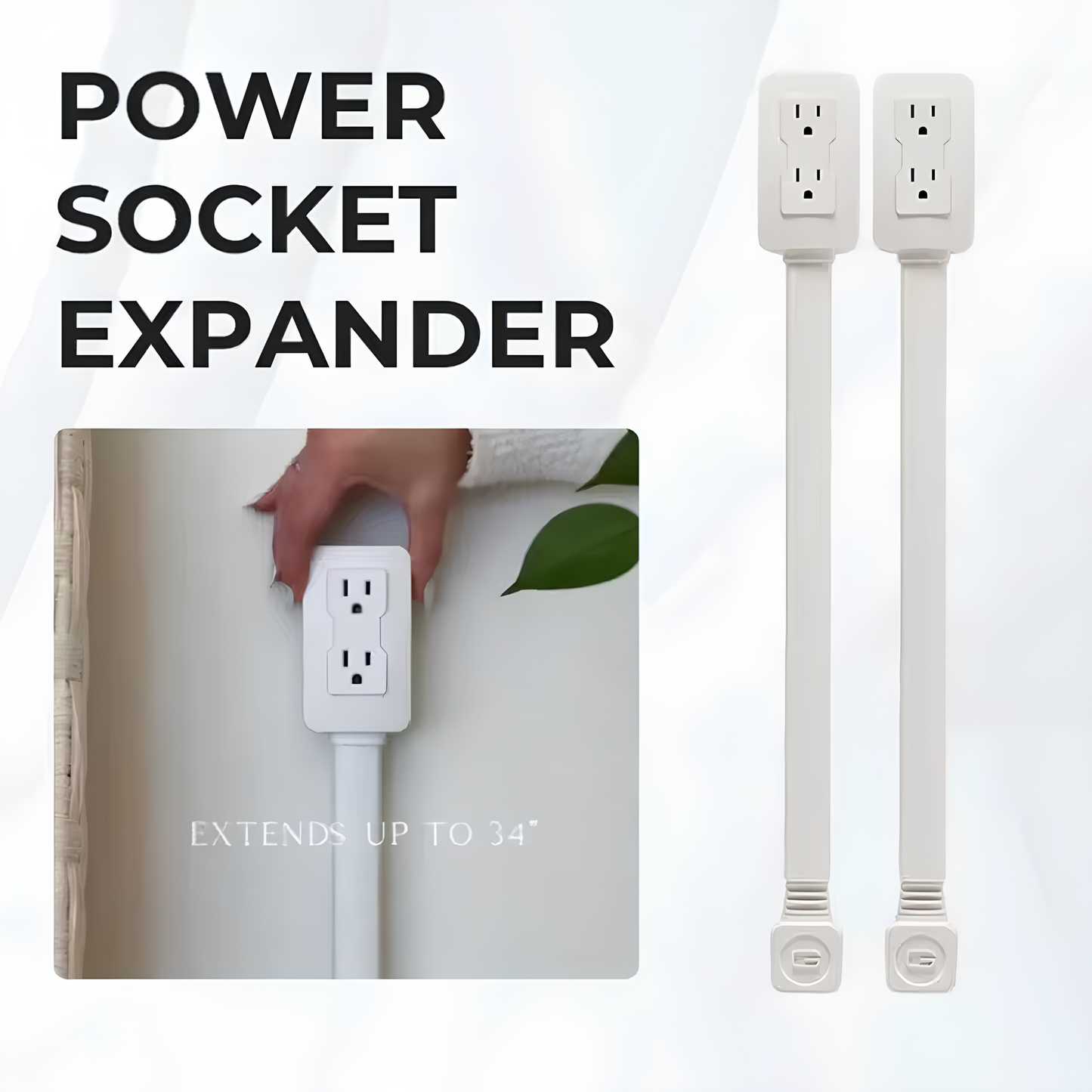 Retractable Power Socket Electrical Outlet Extender Stick
